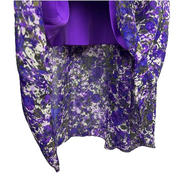 NWOT Coldwater Asymmetric Floral Maxi Dress Size 6 Watercolor Forest Fairy Y2K - Picture 5 of 11